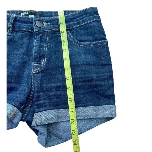 Women’s BDG Urban Outfitters Denim Shortie Shorts• Blue Dark Wash Cuff Mid Rise - Picture 6 of 9